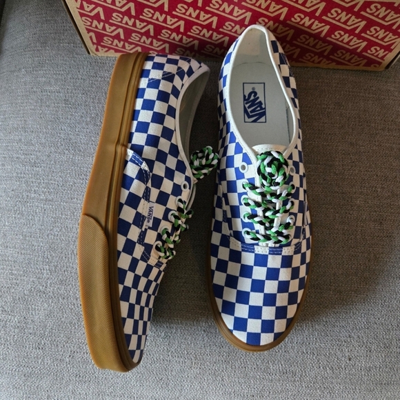 Vans Authentic Men Classic Checkerboard Blue and White New 122024 - Picture 8 of 9